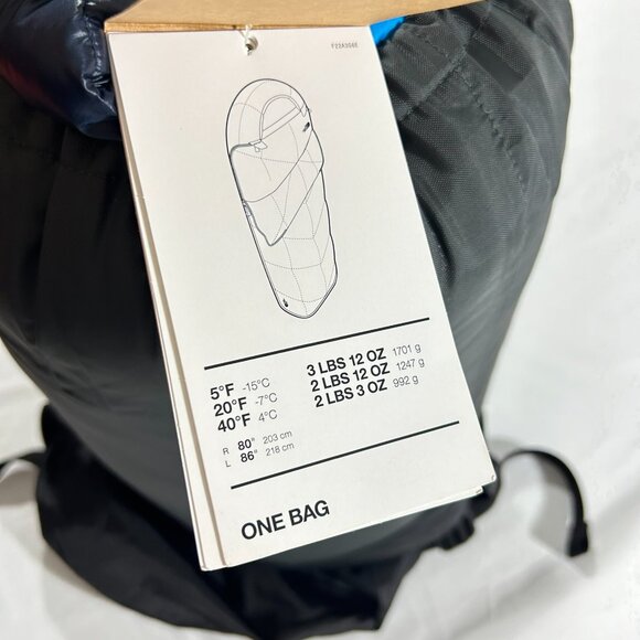 NWT North Face One Bag 700 Pro Camping Sleeping Bag Hyper Blue Radiant Yellow - Picture 6 of 6